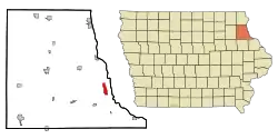 Location of Guttenberg in Iowa