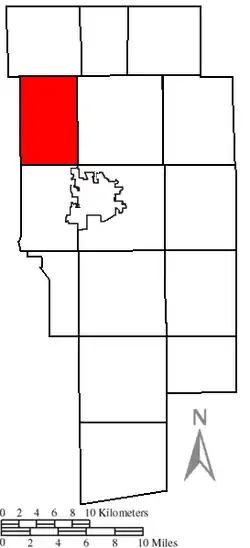 Location of Clear Creek Township in Ashland County