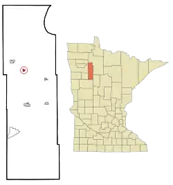 Location of Clearbrookwithin Clearwater County, Minnesota