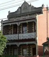 Clement House, Inkerman Street (built 1888). One of the suburb's grander surviving polychrome Victorian era terraces