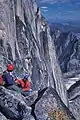 Climbers rest on Bugaboo Spire