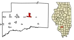 Location of Carlyle in Clinton County, Illinois.