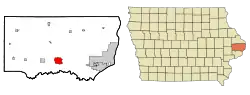 Location of DeWitt, Iowa