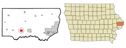 Location of Grand Mound, Iowa
