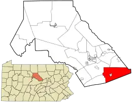 Location in Clinton County and the state of Pennsylvania.