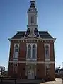 Clock tower in central Greenfield