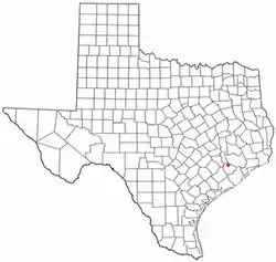 Location of Clodine, Texas