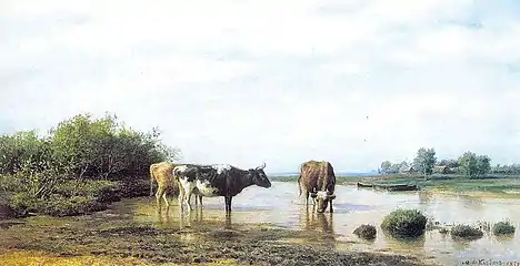 Cows at Watering, 1879