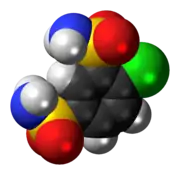 Ball-and-stick model of clofenamide