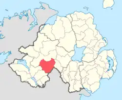 Location of Clogher, County Tyrone, Northern Ireland.