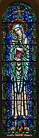 St Brigit of Kildare, stained glass.