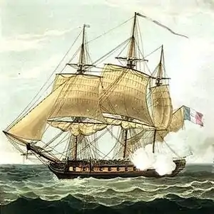 Clorinde, sister-ship of the Pallas-class Iphigénie (1810)