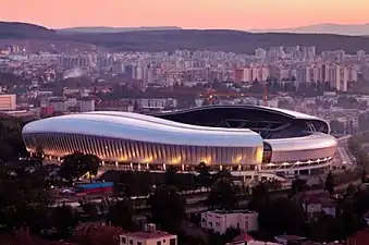 Cluj Arena at night