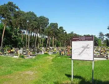 View of the cemetery in summer