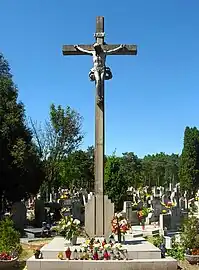 Monumental cross in the cemetery