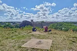 Top of the Cambridge castle mound in 2020