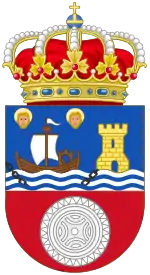 Coat of arms of Cantabria, featuring the heads of Saints Emeterius and Celedonius