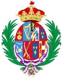 Coat of Arms of Princess María de las Mercedes of Bavaria, Infanta of Spain