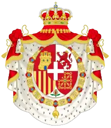 Personal coat of arms of Amadeus, Mantle variant (1870–1873)