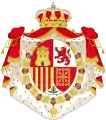 Coat of arms of the Realm, Provisional Government, Golden Fleece and Mantle variant (1868–1870)