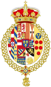 Coat of arms as Duke of Noto(1968–2015)