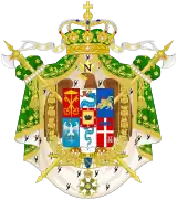 Arms of Napoleon I and Napoleon II, as Kings of Italy.