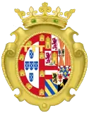 Coat of arms of Joanna of Austria after her marriage
