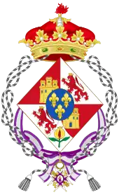 Coat of arms as Infanta and widow(1875-1902)