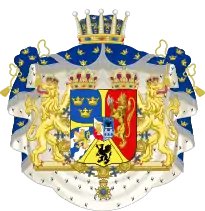 Wilhelm's coat of arms as prince of Sweden and Norway, Duke of Södermanland 1884 to 1905