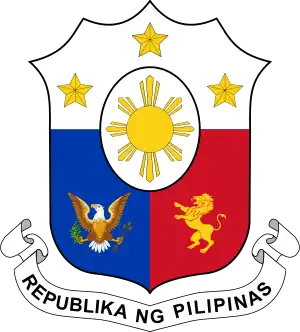 Coat of arms of the Republic of the Philippines.