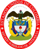 Coat of arms under the United States of Colombia.