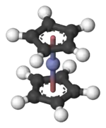 Ball-and-stick model of cobaltocene