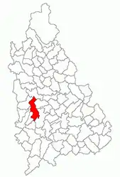 Location in Dâmbovița County