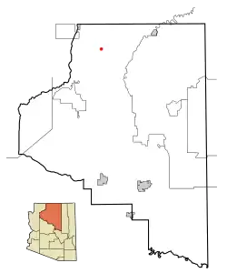 Location of Jacob Lake within Coconino County