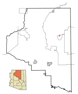 Location in Coconino County and the state of Arizona