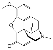 Chemical structure of Codeinone.