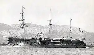 The French ironclad Colbert which bombarded Sfax (1881)