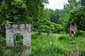 Springhouse and landscape in June 2010, before the National Park Service undertook re-landscaping on the property