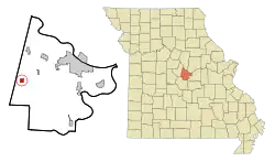 Location of Russellville, Missouri