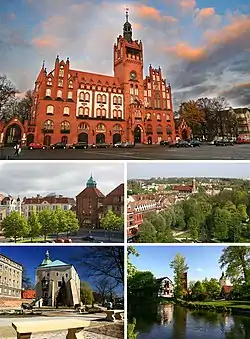 City Hall, New Gate, view from City Hall to the park and the Pomeranian Dukes Castle, Castle Complex (The Castle, Gate Mill, Granary Richter)