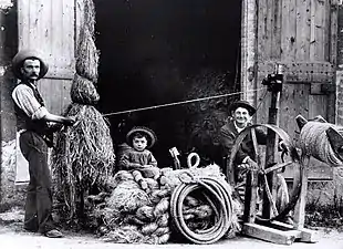 Hemp twiners, photograph by the Cristille brothers, late 19th century