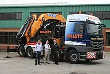 David Collett at the official handover of the Effer 205 Crane Vehicle