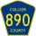 County Road 890 marker
