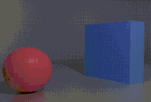A simulation demonstration collision between a ball against some blocks.
