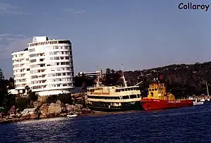 Collaroy aground near Kilburn Towers in Manly 2001.