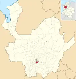 Location of the municipality and town of Envigado in the Antioquia Department of Colombia