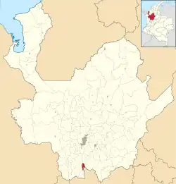 Location of the municipality and town of La Pintada in the Antioquia Department of Colombia