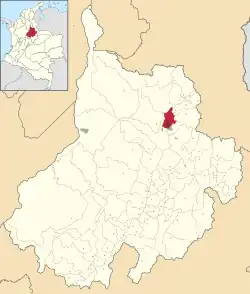 Location of the city and municipality of Bucaramanga in the Santander Department