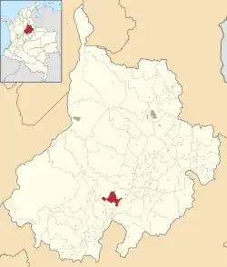 Location of the municipality and town of Contratación in the Santander  Department of Colombia.