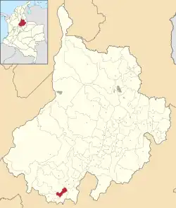 Location of the municipality and town of Jesus María, Santander in the Santander  Department of Colombia.